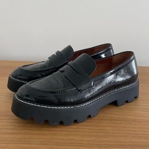 Franco Sarto - Chunky Patent Leather Loafers - 38